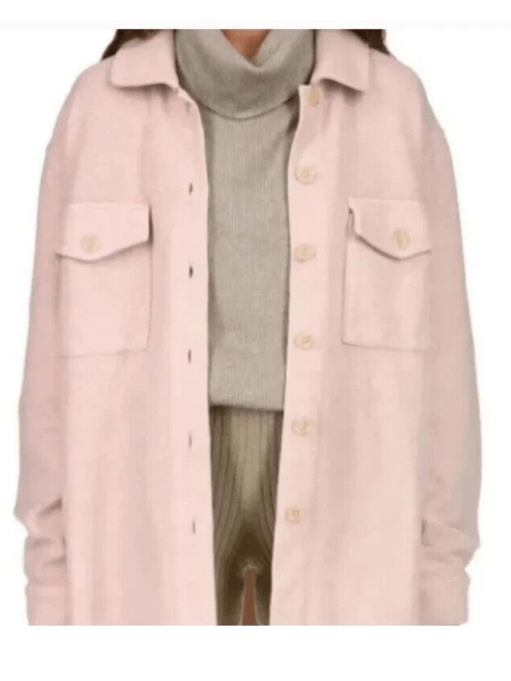 Joie Light Pink Women's Shirt Jacket - Classic Button-Front-Shacket
